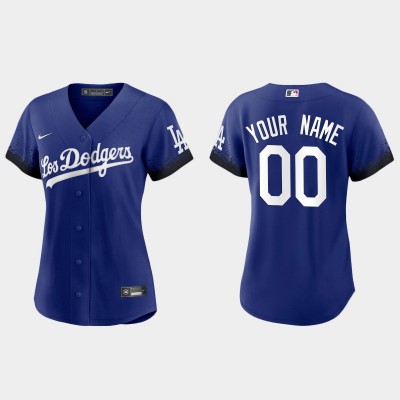 Los Angeles Dodgers Custom Nike Women's 2021 City Connect MLB Jersey Royal